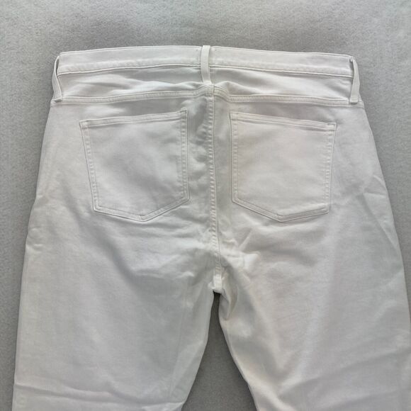 J.Crew 10" Vintage Slim Straight Jeans Women's 35 White Stretch Denim Button Fly - Picture 13 of 14